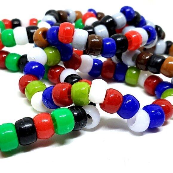 BUNDLE! Rave Kandi Single Beaded Bracelets in Neutral Colors for him, fo… - Picture 2 of 5